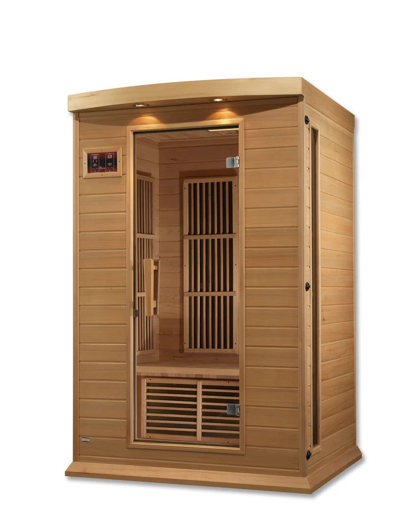 Maxxus 2 - Person Bluetooth Compatible FAR Infrared Sauna in Hemlock