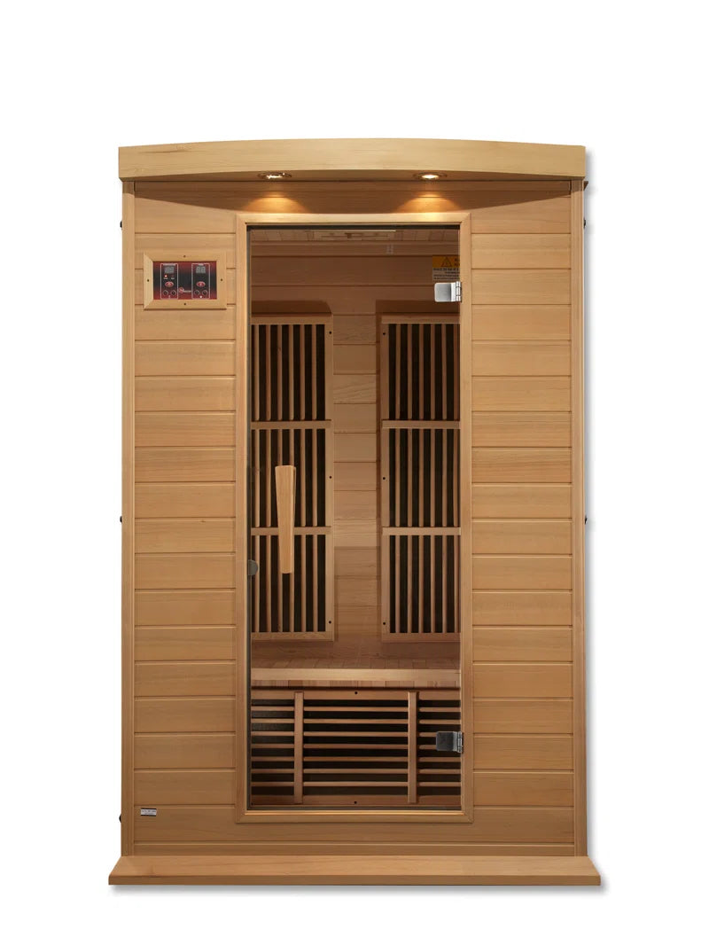 Maxxus 2 - Person Bluetooth Compatible FAR Infrared Sauna in Hemlock