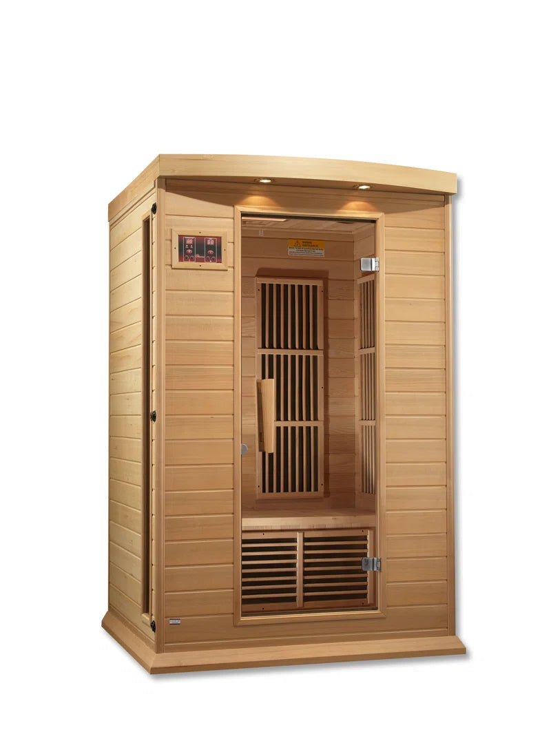 Maxxus 2 - Person Bluetooth Compatible FAR Infrared Sauna in Hemlock