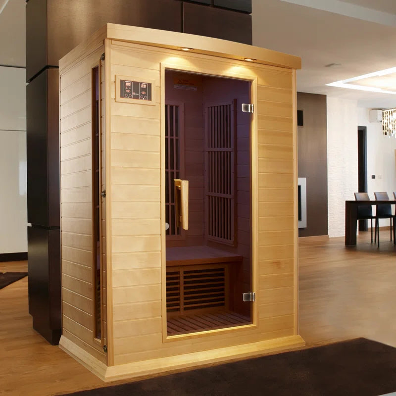Maxxus 2 - Person Bluetooth Compatible FAR Infrared Sauna in Hemlock